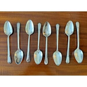 Set of 8 Vintage 1847 Rogers Bros IS teaspoons 6 1/8" - Rare Size Adoration?